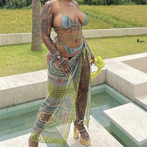 Bali-Indo Beach Fashion Wrap Skirt Set
