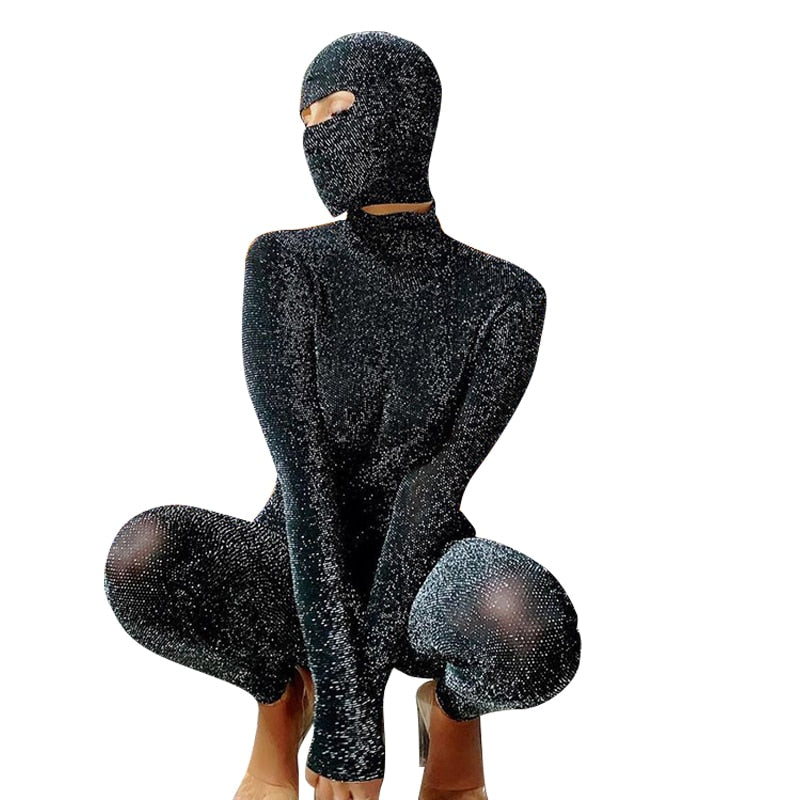 Diamond Heist Stealth Suit with Matching Ski Mask
