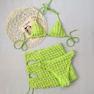 Lela Fashion Swim Skirt Bikini 3 Piece Set