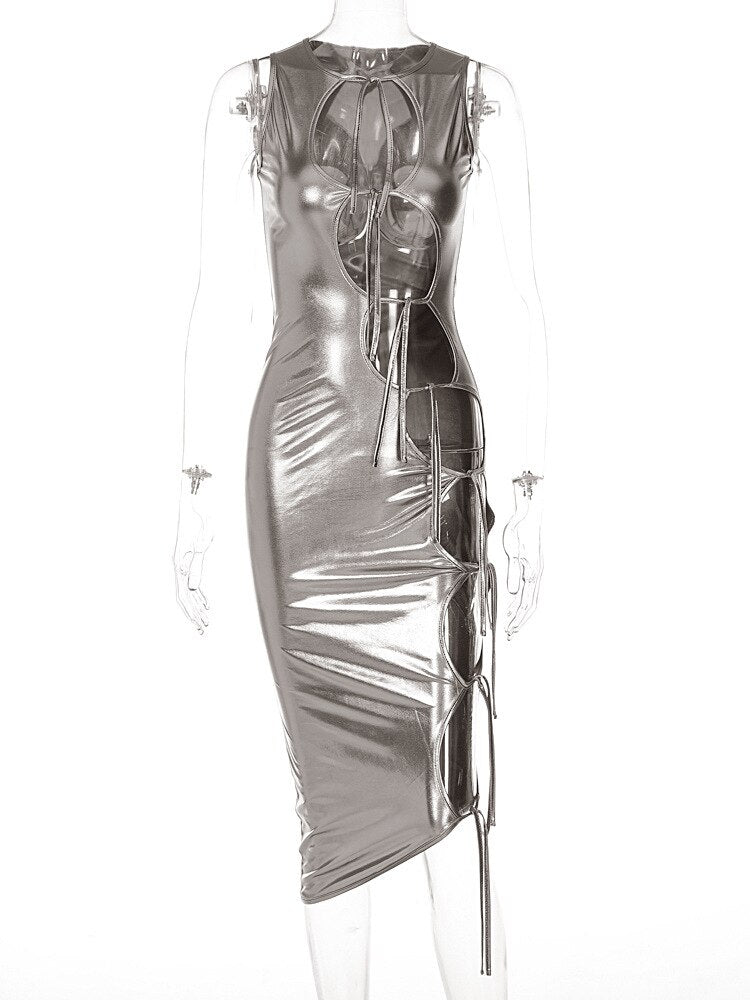 Metallic Curve Dress