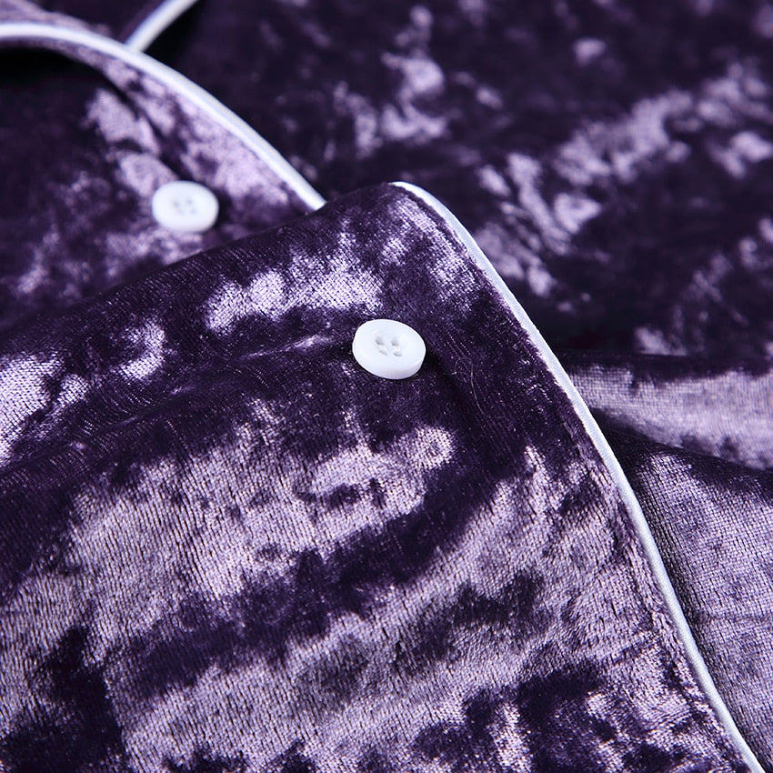 Plush Button-Up Comfort Pajama Sleeper Set