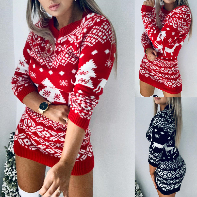 Holiday Sleeper Sweater Dress