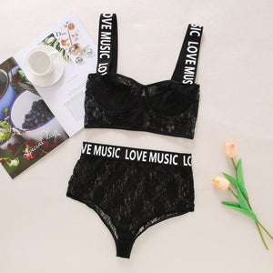 Love Music Conception Lingerie Sport Strap Set