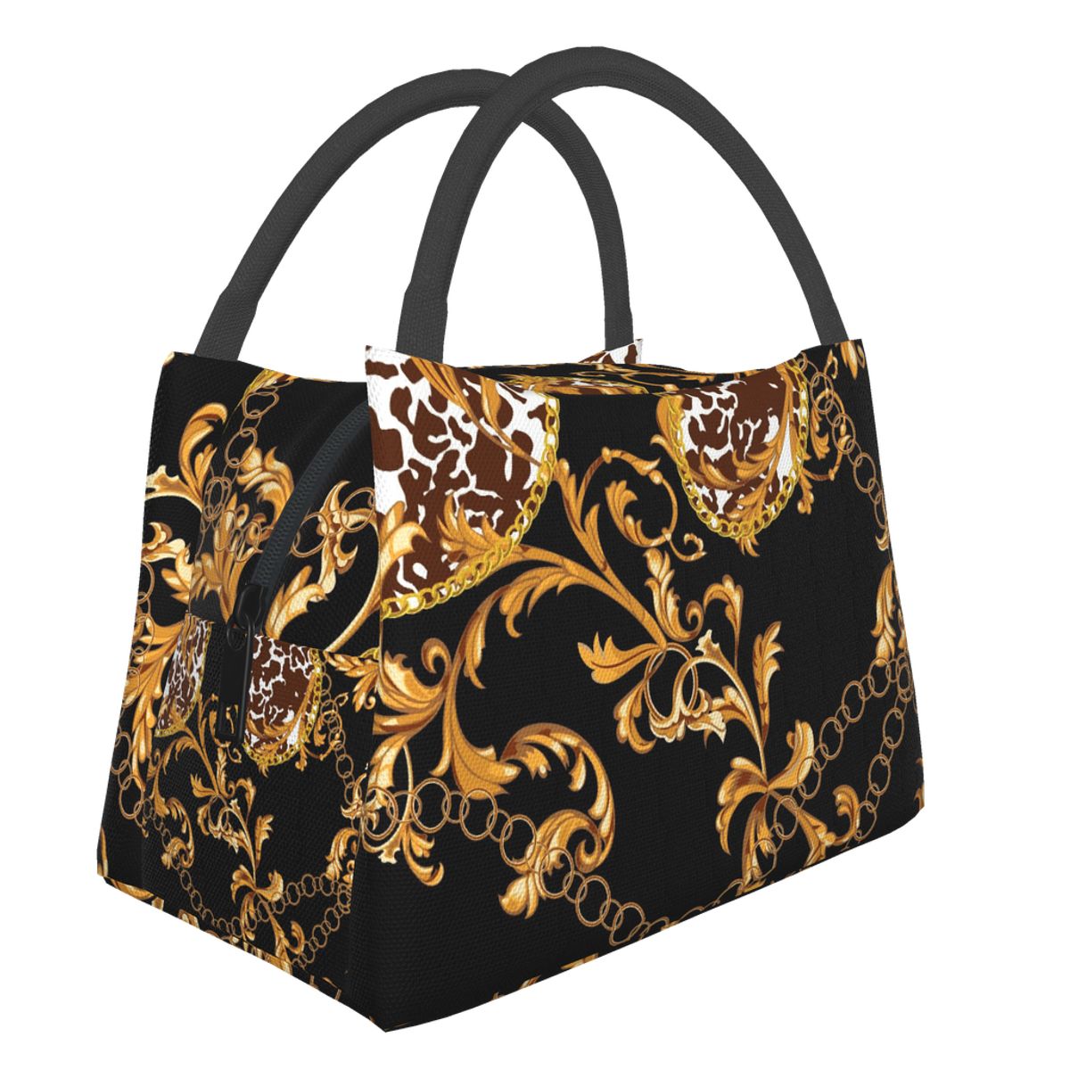 Ornate Golden Pillar Fashion Travel Handbag